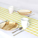 Buffalo Plaid Table Runner | Yellow / White | Gingham Polyester Checkered Table Runner