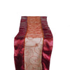 "x108" Burgundy Satin Embroidered Sheer Organza Table Runner