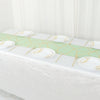 9ft Sage Green With Gold Foil Geometric Pattern Table Runner