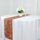 9ft Terracotta (Rust) With Gold Foil Geometric Pattern Table Runner