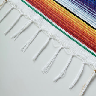 Add a Festive Touch: 14"x108" Mexican Serape Table Runner with Tassels in Fiesta Party Decor