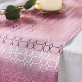 Glamorous Honeycomb Print Table Runner, Disposable Paper Table Runner with Geometric Design#whtbkgd