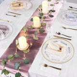 9Ft Rose Gold Glamorous Column Print Table Runner, Disposable Paper Table Runner - Blush
