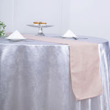 12x108inch Linen Table Runner, Slubby Textured Wrinkle Resistant Table Runner