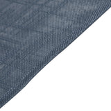 12x108 Blue Linen Table Runner, Slubby Textured Wrinkle Resistant Table Runner