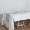 12x108 Silver Linen Table Runner, Slubby Textured Wrinkle Resistant Table Runner