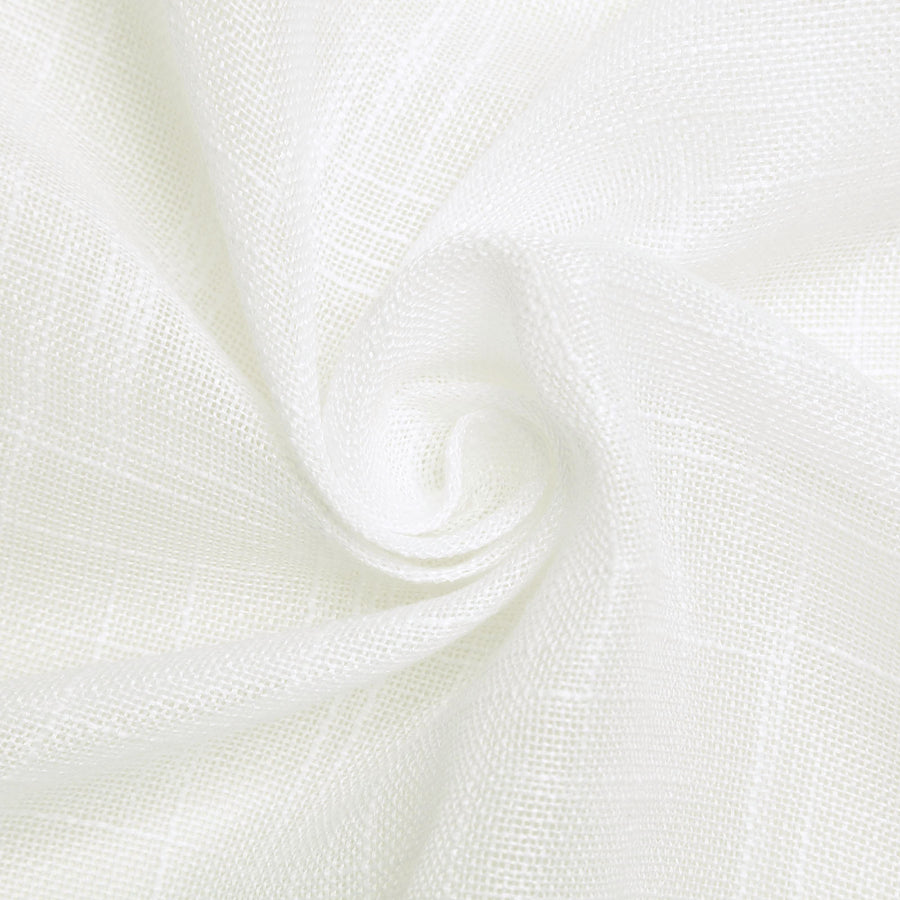12x108 White Linen Table Runner, Slubby Textured Wrinkle Resistant Table Runner#whtbkgd