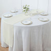 14x108Inch Ivory Boho Chic Rustic Faux Burlap Cloth Table Runner