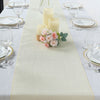 14x108Inch Ivory Boho Chic Rustic Faux Burlap Cloth Table Runner