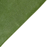 14x108Inch Moss Green Boho Chic Rustic Faux Burlap Cloth Table Runner