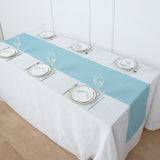 14x108Inch Turquoise Boho Chic Rustic Faux Burlap Cloth Table Runner