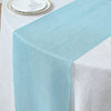 14x108Inch Turquoise Boho Chic Rustic Faux Burlap Cloth Table Runner