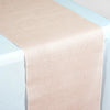 14x108 inches Blush | Rose Gold Rustic Burlap Table Runner
