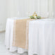 14inch x 104inch Natural Jute Burlap Table Runner With White Lace Trim Edges, Boho Chic Rustic Decor