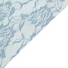12inch x 108inch Dusty Blue Vintage Rose Flower Lace Table Runner#whtbkgd