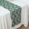 12inch x 108inch Hunter Emerald Green Vintage Rose Flower Lace Table Runner