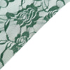 12inch x 108inch Hunter Emerald Green Vintage Rose Flower Lace Table Runner#whtbkgd