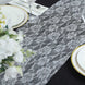 12inch x 108inch White Vintage Rose Flower Lace Table Runner