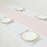 12inch x 108inch Blush / Rose Gold Floral Lace Table Runner