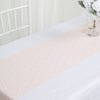 12inch x 108inch Blush / Rose Gold Floral Lace Table Runner
