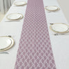 12Inchx108Inch Violet Amethyst Floral Lace Table Runner