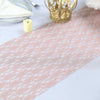 12" x 108" Dusty Rose Floral Lace Table Runner