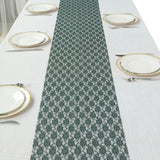 12Inchx108Inch Hunter Emerald Green Floral Lace Table Runner