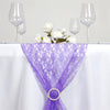 12" X 108" Purple Floral Lace Table Runner