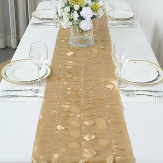 Elegant Champagne Table Runner for Stunning Event Decor