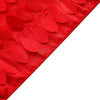 12x108inch Red 3D Leaf Petal Taffeta Fabric Table Runner#whtbkgd