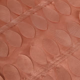 Terracotta (Rust) 3D Leaf Petal Taffeta Fabric Table Runner