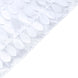 12x108inch White 3D Leaf Petal Taffeta Fabric Table Runner#whtbkgd