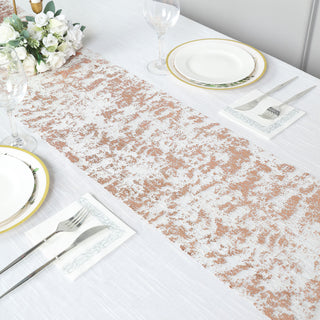 Make a Stunning Impact with the Sparkly Metallic Rose Gold Table Runner