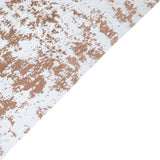 108inch Metallic Blush / Rose Gold Foil Thin Mesh Polyester Table Runner - 25GSM#whtbkgd