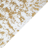 108inch Sparkly Metallic Gold Foil Thin Mesh Polyester Table Runner - 25GSM#whtbkgd