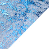 108inch Sparkly Metallic Royal Blue Foil Thin Mesh Polyester Table Runner - 25GSM#whtbkgd