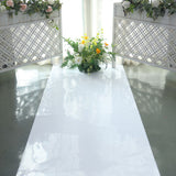 3ftx65ft White Glossy Mirrored Wedding Aisle Runner, Non-Woven Red Carpet Runner - Glam Parties