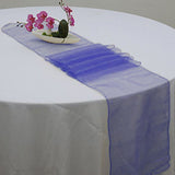 Table Runner Organza - Royal Blue