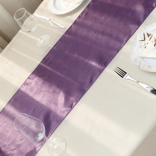 Create a Memorable Event with the Violet Amethyst Satin Table Runner