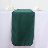 12x108 Hunter Emerald Green Satin Table Runner#whtbkgd