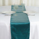 12inch x 108inch Peacock Teal Seamless Satin Table Runner#whtbkgd