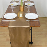 12inch x 108inch Taupe Seamless Satin Table Runner