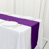 12inch x 108inch Purple Premium Sheen Finish Velvet Table Runner, Reusable Runner
