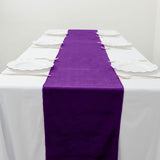 12inch x 108inch Purple Premium Sheen Finish Velvet Table Runner, Reusable Runner