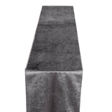 12" x 108" | Charcoal Grey | Premium Velvet Table Runner