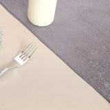 12" x 108" | Charcoal Grey | Premium Velvet Table Runner