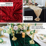 12" x 108" | Hunter Emerald Green | Premium Velvet Table Runner
