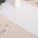 12" x 108" | White | Premium Velvet Table Runner