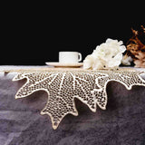 14 inches x 3FT | Gold Maple Leaf Vinyl Table Runner, Non Slip Dining Table Placemats