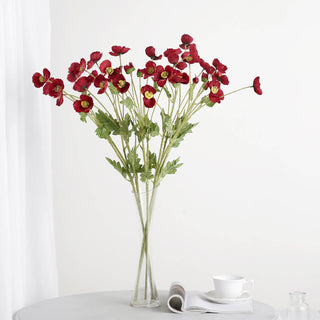 Ravishing Red Silk Poppy Flowers for Vibrant Event Decor